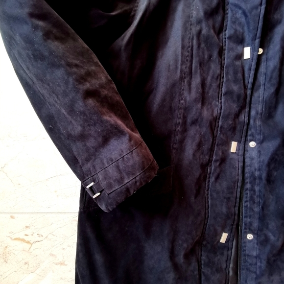 APROPOS black car coat faux suede feel - Picture 5 of 10